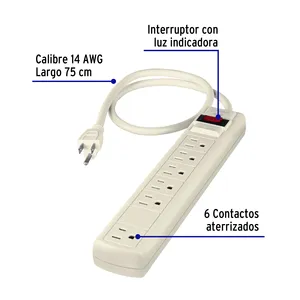 Master con 36 unità Multi-contatto 14 AWG 6 ingressi soppressore sovratensione 270 joule - Product Image 2