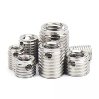 308 Type Stainless Steel Self Tapping Insert Nut Fully Threaded Polished 18mm Length 6mm Thickness