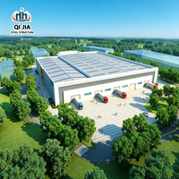 Structure en acier Q355B sur mesure pour entrepôt logistique, quais de chargement, conception de hangar à hauts plafonds, ingénierie OEM, CE
