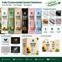 Protéine de tournesol en sachet individuel 30g – Poudre protéinée végétale végane pour la gym, l'hôtel, les voyages et les distributeurs