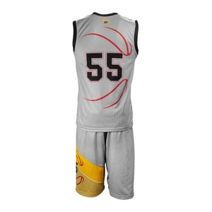 Tenues de basket sublimées, uniformes d'équipe de basket, design réversible, uniformes de basket grande taille, vente en gros Pakistan - Product Image 3