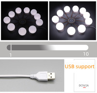 48mm 0.72w-1.2w 5V 45cm fil 3 couleurs pour Hollywood LED maquillage miroir ampoule salle de bain vanité éclairage