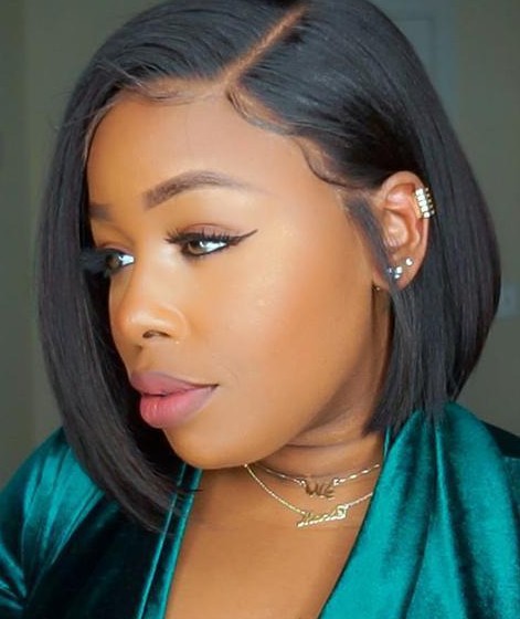 Парик из химического волокна черный коричневый Yaki Боб Премиум Тонкий короткий афроблонд парик