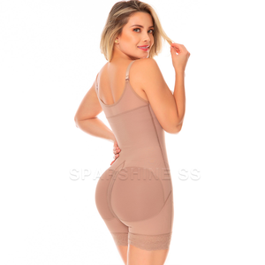 Shapewear pour femmes avec fermeture éclair sur le devant, bustier ouvert, gaine de taille, releveur de fesses, taille haute, amincissant, antibactérien, contrôle moyen, hauts - Product Image 2
