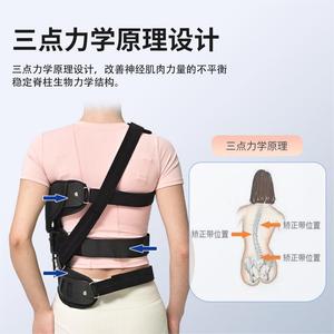 Yunyuyuan Correcteur de scoliose, attelle thoracolombaire taille unique en alliage d'aluminium et polymère, dispositif de soutien dorsal à traction - Product Image 2