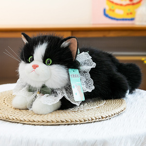 Peluche réaliste chat Ragdoll, jouet en peluche de qualité, simulation mignonne, <span class=keywords><strong>chaton</strong></span> à longue fourrure, cadeau pour filles et amies, vente en gros - Product Image 5