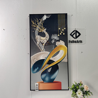 100X50CM Nouvelle Grande Peinture Murale en Cadre d'Alliage d'Aluminium Cristal, Décoration d'Œuvre d'Art à Suspendre pour Galerie de Maison, Dropshipping pour Salon DDP