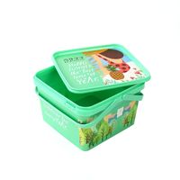 Etiquette de moule de haute qualité pour boîte à biscuits en plastique Récipient de boîte à biscuits IML étanche à l'eau