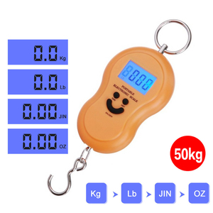 CHRT 50Kg Mini bilancia digitale pesa cucina Steelyard Hanging bilancia elettronica a gancio KG/LBS/JIN/OZ per viaggi di bagagli da pesca - Product Image 6