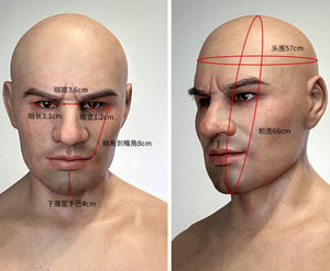 Masque réaliste en silicone <span class=keywords><strong>pour</strong></span> personnes âgées avec cheveux et barbe, accessoires de film, masque d'<span class=keywords><strong>Halloween</strong></span>, masque de haute qualité, travesti, <span class=keywords><strong>maquillage</strong></span> de bal - Product Image 5