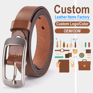 Cinturón de Cuero Genuino Personalizado, Hebilla Rectangular Plateada de Color Sólido, Cinturón Casual para Hombre, Fabricación OEM ODM - Product Image 1