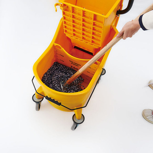 Seau de nettoyage en plastique multifonctionnel de 33 litres, chariot de concierge, essoreuse, seau de vadrouille - Product Image 4