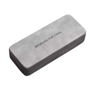 Estuche Metálico Rectangular Gris Claro para Gafas de Sol y de Vista, con Cierre Magnético, para Hombre y Mujer, Tipo Caja - Product Image 1