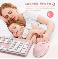 Ensemble clavier souris ergonomique sans fil 2.4GHz USB 12 raccourcis multimédia Mini Slim Ergonomic Design