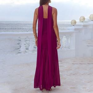 Vestido Maxi de Noche Elegante y a la Moda para Mujer, sin Tirantes, sin Mangas, con Espalda Descubierta, Sexy, Ajustado, con Cintura Ceñida - Product Image 2