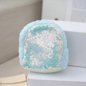Sac à dos porte-monnaie en peluche de haute qualité pour enfants, motif dessin animé mignon, portable, avec fermeture éclair, multicolore, en polyester/coton, avec porte-clés - Product Image 5