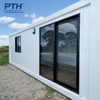 Maison préfabriquée modulaire en conteneur avec fenêtres et murs