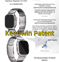 Bracelet à maillons magnétiques en titane respirant avec revêtement DLC KW4011 de luxe pour montres Series 10/9/8 – Collection Business Premium