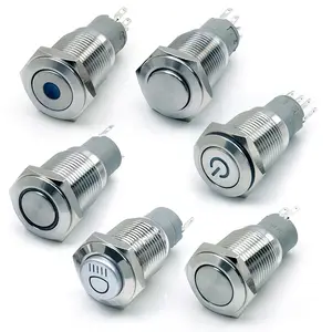 UL 16mm IP67 dot led industrial control push button switches for medical ozone therapy machine