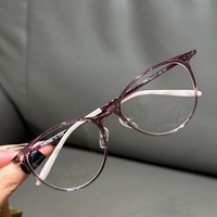Venta de Fábrica: Monturas Ópticas Elegantes para Miopía, de Carburo de Tungsteno, Plástico y Acero, Flexibles, Ligeras, Estilo Ojo de Gato