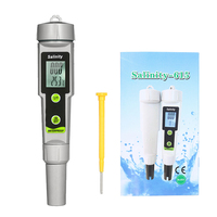 Compteur de sel portable de haute précision testeur d'eau de température de salinité compteur de salinité numérique testeur 2 en 1