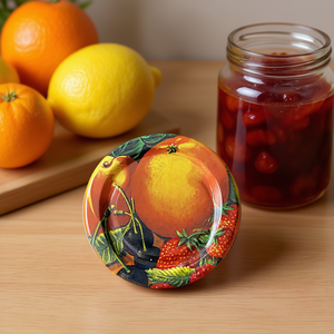 Tapas desenroscables resistentes a la pasteurización de frutas, paquete de 6 tapas desechables de 58 mm - Product Image 3