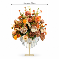 Boule de fleurs artificielles décorative pour centre de table, idéale pour mariages, fêtes, magasins, salles d'exposition, salles de banquet et événements