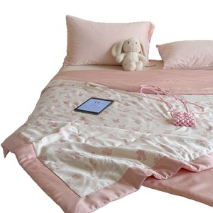 Cool Summer Korean Style Tencel Quilt Silky Lyocell Printed Soybean Quilt Home Use Cooling Spring 2026 - Product Image 5