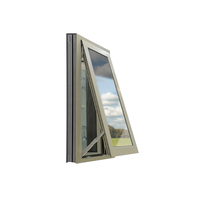 Fenêtre à battant moderne en verre trempé, acier inoxydable, pour salle de bain, avec persienne, verre Low-E, certifiée Energy Star et NOA