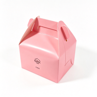 Boîte à gâteau en carton de qualité alimentaire, portable et réutilisable, pour bonbons, pâtisseries, cupcakes, emballage de boulangerie avec poignées