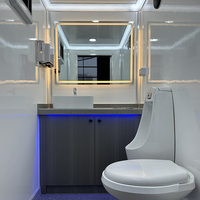 Toilettes et douches mobiles de luxe pour l'extérieur, 300 cm, remorques WC VIP, remorque de toilettes portable