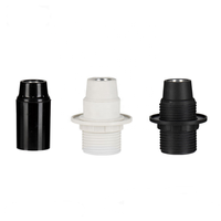 Support de lampe E14 en plastique blanc CE, douille de lampe e14 PET, demi-filetage avec anneau