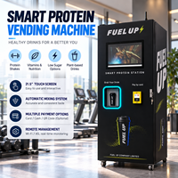 Distributeur automatique de protéines intelligent en gros avec écran tactile 21,5 pouces, mélangeur automatique, 4 saveurs pour usage commercial et fitness