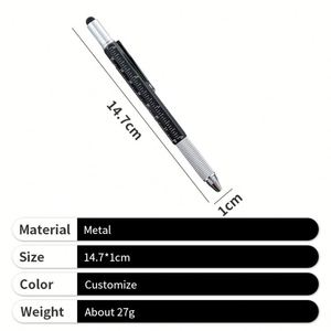 Bolígrafo Multiherramienta Multifuncional de Alta Calidad 6 en 1, Herramienta Multiusos de Metal para Hombres y Mujeres - Product Image 5