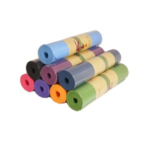 Gravure <span class=keywords><strong>au</strong></span> laser Tapis de yoga simple TPE 8mm Tapis de yoga pliant à impression personnalisée Tapis de yoga écologique Tapis de mise à la terre Tpe Formation Pilates - Product Image 1