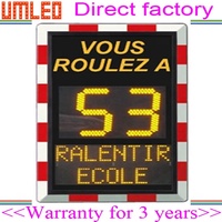 Radar solaire numérique Portable à matrice complète, affichage LED, vitesse du Radar, signes limités, moniteur d'écran VMS à dernier cri