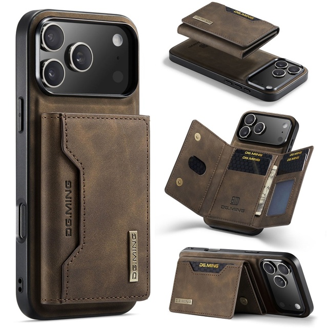 Business Magnetic PU Leather Wallet Phone Case for iPhone 18 17 16 15 14 13 12 Pro Max With Card Holder Stand Shockproof Cover
