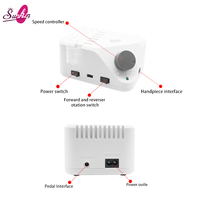 Machine à manucure multifonctionnelle de qualité supérieure B350+105L, lime à ongles à faible vibration avec accessoires complets pour salon de manucure