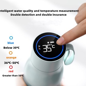 Bluedio Bluetooth Smart LED Termo Frasco de vacío Calidad del agua Pantalla de temperatura Recordatorio de bebida Aplicación DE BODA DE ACERO INOXIDABLE - Product Image 6