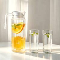 Carafe en verre grande capacité pour eau froide, théière en verre, pot à bec de canard pour eau bouillie froide, carafe à eau froide, pot à jus et bière