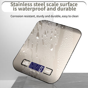 مقياس مطبخ رقمي ذكي ACCT من الفولاذ المقاوم للصدأ المقاوم للماء والمحمول + بطارية ABS AAA سعة g دقة 1g - Product Image 4