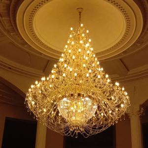 Candelabro de cristal de lujo, iluminación tradicional gigante para vestíbulo de hotel, candelabro moderno - Product Image 2