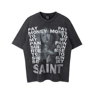 <span class=keywords><strong>เสื้อ</strong></span>ยืดสไตล์เรโทรสำหรับผู้ชายผู้หญิงคอลเล็คชั่นแขนสั้นทรงหลวมเสื้อลำลองดีไซน์โอเวอร์ไซส์ - Product Image 6