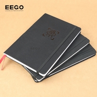 Cahier de notes A5 à couverture personnalisée en lin Cahier de notes professionnel rigide de qualité supérieure Tissu à bande élastique avec fil noir gaufré Couture Logo personnalisé