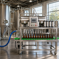 Machine de remplissage et de sertissage semi-automatique commerciale pour canettes de bière, système de mise en conserve à contre-pression pour bière, cidre, kombucha