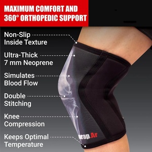 Customized Weightlifting Material 7mm Weightlifting Cross Fit Training Knee Pads - Product Image 5