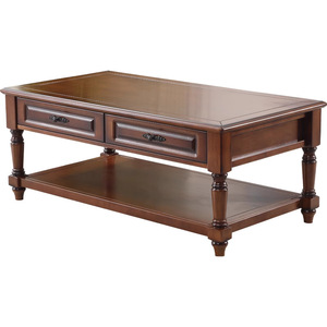 โต๊ะกาแฟไม้จริงสไตล์อเมริกัน Aoga Furniture รุ่น 991 พร้อมลิ้นชักเก็บของสำหรับห้องนั่งเล่น - Product Image 4