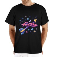 Kaos Kasual Pria USA Stock 180g Rajutan Katun Tebal dengan Cetakan Transfer Panas Satu Sisi Bermotif Ramah Lingkungan
