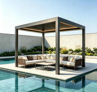 Gazebo de jardin en aluminium réglable de type 163 personnalisable