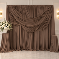 Rideaux de fond de scène en tissu de soie laiteuse pour mariage, événements et décoration de scène - Vente en gros